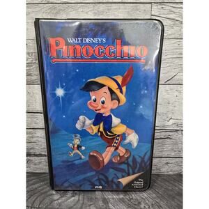 PINOCCHIO Walt Disney Black Diamond VHS 1985 Black Padded Clamshell RARE - 239 V